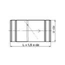 Ø 100 mm Connecteur Tube flexible avec clapet battant - Acier inoxydable