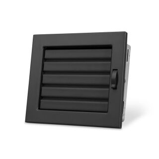 Lüftungsgitter mit beweglichen Lamellen Schwarz