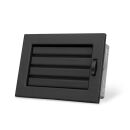 Lüftungsgitter mit beweglichen Lamellen Schwarz