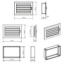 Grille de ventilation avec lamelles flexibles Blanc 450 x 240 mm