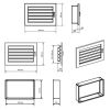 Grille de ventilation avec lamelles flexibles Blanc 450 x 240 mm