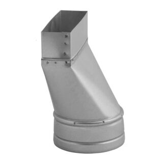 200 x 90 mm Conduit plat Pièce de transition asymétrique à Ø 150 mm