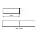 150 x 50 mm Conduit plat Longueur 100 cm