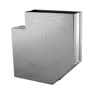 150 x 50 mm Flachkanal Bogen 90° waagerecht