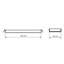 300 x 90 mm Flachkanal Abschlussblende