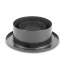 Tuyau de poêle Elargissement avec rosace avec rosace Ø 80 mm > Ø 130 mm émaillé