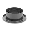 Tuyau de poêle Elargissement avec rosace avec rosace Ø 80 mm > Ø 130 mm émaillé