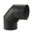 Ø 200 mm - Bogen 90° mit Tür Schwarz