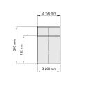 Ø 200 mm - Ofenrohr 25 cm Schwarz