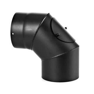 Ø 250 mm Coude à 90 ° avec trappe - Noir