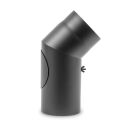 Ø 160 mm - Bogen 45° mit Tür Gussgrau