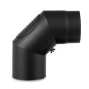 Ø 160 mm Coude à 90 ° avec trappe - Noir