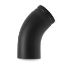 Ø 150 mm Coude à 45 ° forme pleine - Noir