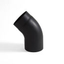 Ø 150 mm Coude à 45 ° forme pleine - Noir