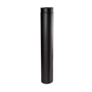Ø 160 mm Tube droit 100 cm Noir