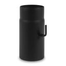 Ø 130 mm - Ofenrohr 25 cm mit Drosselklappe Schwarz