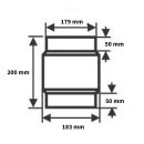 Ø 180 mm Raccord, à emboîter aux deux extrémités - Noir