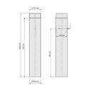 Ø 150 mm Tube droit 100 cm avec clé de tirage Noir