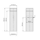 Ø 200 mm - Ofenrohr 50 cm mit Drosselklappe Schwarz
