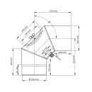 Ø 160 mm Coude 0 - 90 ° pivotant - Noir