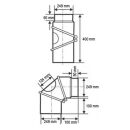 Ø 250 mm Coude 0 - 90 ° pivotant - Noir