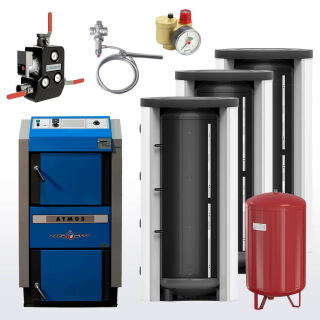 Gazéificateur de bois à eau Atmos DC 50 GSE ensemble complet