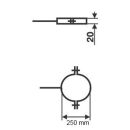 Ø 250 mm Collier de fixation pour tuyau - Noir