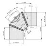 Ø 160 mm Coude 0 - 90 ° pivotant - Gris