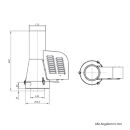 Ventilateur de cheminée à boucher en acier inoxydable