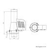 Ventilateur de cheminée pour insertion prolongée acier inoxydable