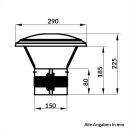 ø 150 mm cape de cheminée