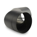 Ø 150 mm - Bogen 90° mit Tür Schwarz