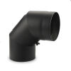 Ø 150 mm - Bogen 90° mit Tür Schwarz