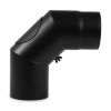 Ø 130 mm - Bogen 90° mit Tür Schwarz