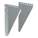 Ø 150 mm Jeremias DW FU Konsolbleche verstellbar 50 - 150 mm Hochglanz