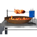 Brasero FeuerCampus365 Pio 80 avec table en acier inoxydable