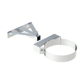 Ø 150 mm Jeremias DW FU / DW Silver Wandhalterung verstellbar ab 250 mm 2-teilig Hochglanz