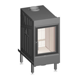 Insert de poêle en faïence Charnière de porte Spartherm Nova F-Air droite