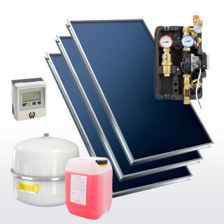 7,5 m² Solarthermie Flachkollektor Paket