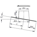 Schornstein - Dachdurchführung Edelstahl 5° -...