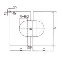 Schornstein - Abdeckblende 0-30° zweiteilig