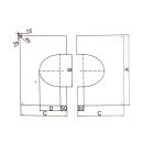 Schornstein - Abdeckblende 31-45° zweiteilig