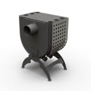 Poêle datelier Bruno Mini I avec socle Klassik & tôles de protection Quattro