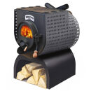 Poêle datelier Bruno Mini II avec plaque de cuisson et socle Move & tôles de protection Quattro