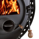 Poêle datelier Bruno Pyro I avec plaque de cuisson et socle Compakt & tôles de protection Quattro