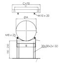 conduit de cheminee fixation mural ajustable 150 250 mm