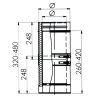 Schornstein - Schiebelement 320-480 mm
