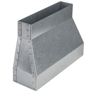 Flachkanal Adapter 300 x 90 auf 250 x 50 mm
