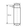 Ø 120 mm - Ofenrohr 50 cm Gussgrau