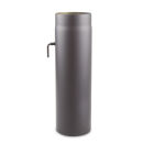 Ø 120 mm Tube droit 50 cm avec Clé de tirage - Gris fonte